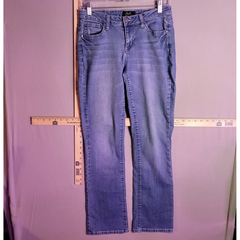 Earl Jean Womens Size 6 Medium Wash Straight Leg Stretch Denim Jeans Blue